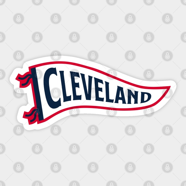 Cleveland Pennant - Red Sticker by KFig21